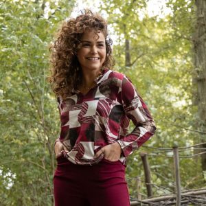 Fos Didi blouson geo grid bordeaux