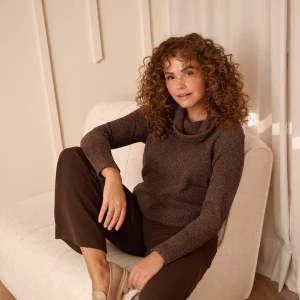 Fos blouson Nico soft lurex bruin