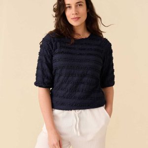 Fos blouson bobo kant ruffle navy