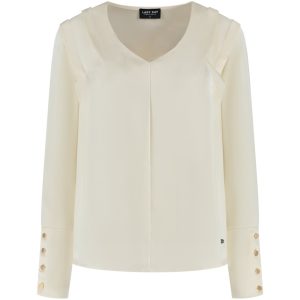 Lady Day Sheri top wool white / champagne