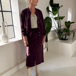 Triple Nine travel bomber aubergine