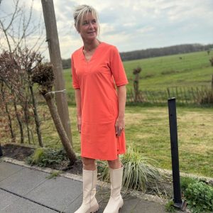 Triple Nine travel jurk 51805 koraal